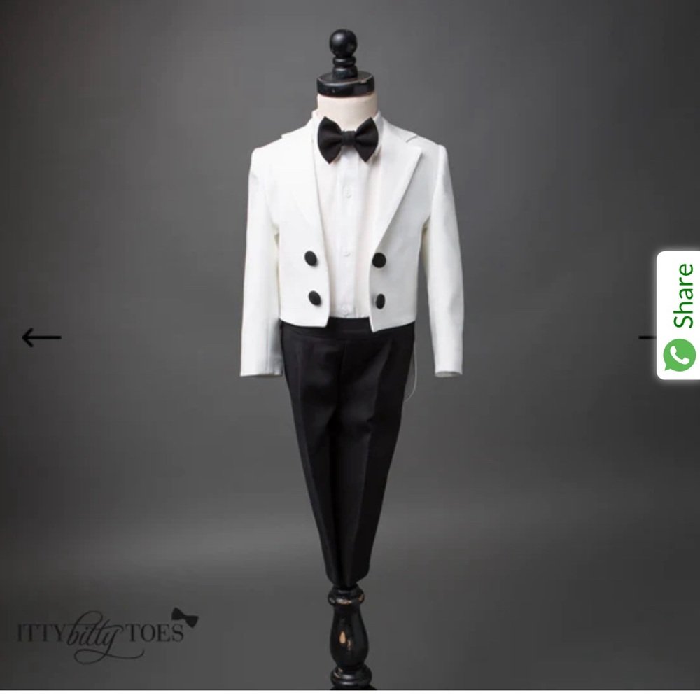 NWT Kids Black and White Suit